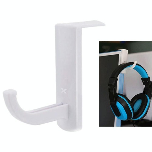Gancio universale per cuffie Gancio per supporto per auricolare da scrivania per monitor per PC (bianco)