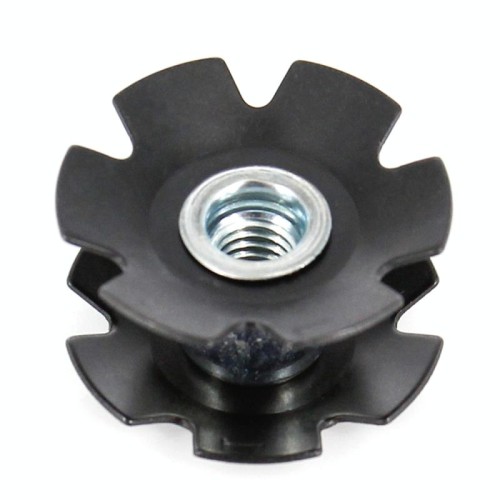 Dado a stella con doppia flangia per sterzo da 1-1 / 8 pollici (nero)