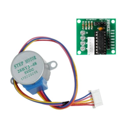 LDTR-WG0246 28YBJ-48 DC 5V 4 fasi 5 fili motore passo-passo con scheda driver ULN2003 (argento)