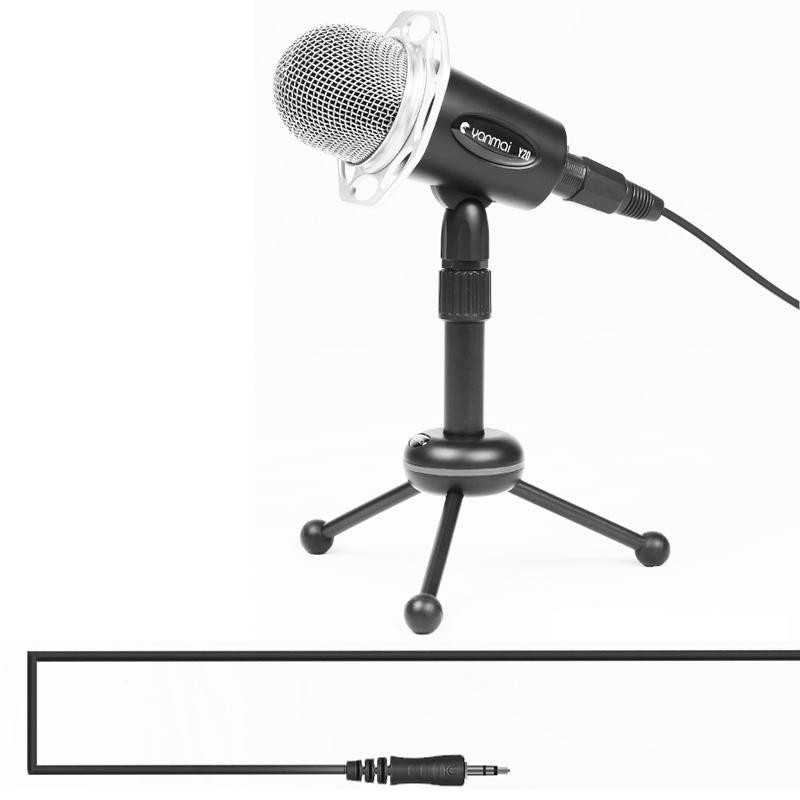 Microfono professionale a condensatore da gioco Yanmai Y20 con supporto per treppiede, lunghezza cavo: 1,8 m, Compatibile con PC e Mac per Live Broadcast Show, KTV, ecc. (Rose Gold)