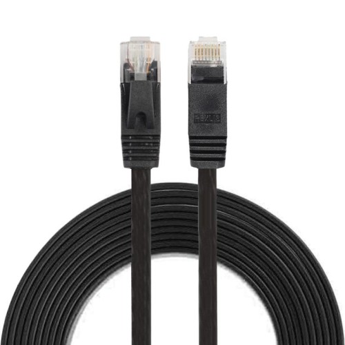 Cavo LAN di rete Ethernet piatto ultrasottile CAT6 da 3 m, cavo patch RJ45 (bianco)