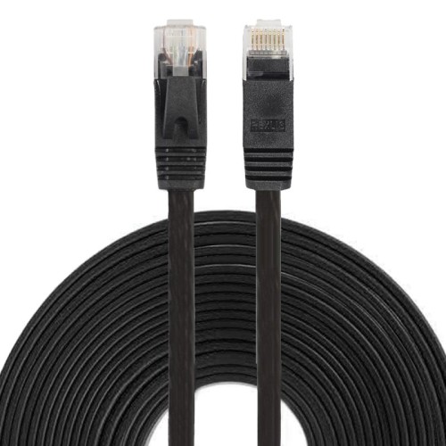 Cavo LAN di rete Ethernet piatto ultrasottile CAT6 da 10 m, cavo patch RJ45 (arancione)