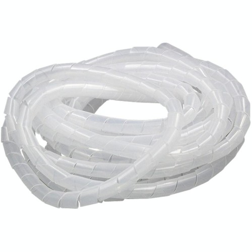 Tubo a spirale in PE da 9 m con organizzatore per avvolgimento del filo, diametro nominale: 10 mm (bianco)