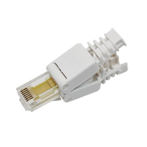 Spina modulare con connettore RJ-45 a crimpare senza attrezzi, versione corta Cat5e