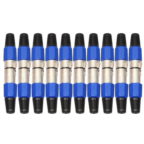 Connettore audio con presa jack a 3 pin XLR maschio femmina in metallo a 10 coppie