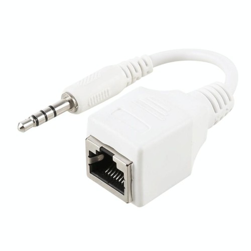 Presa RJ45 CAT5 per adattatore di rete LAN Ethernet audio a 4 poli maschio da 3,5 mm, lunghezza totale: circa 13 cm