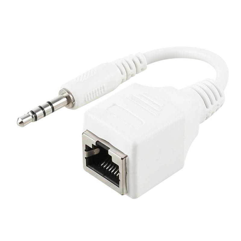 Presa RJ45 CAT5 per adattatore di rete LAN Ethernet audio a 4 poli maschio da 3,5 mm, lunghezza totale: circa 13 cm