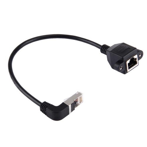 Cavo di prolunga LAN RJ45 maschio piegato verso il basso da 30 cm RJ45 femmina