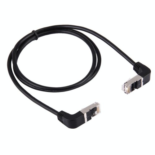 Cavo LAN RJ45 maschio piegato verso il basso da 1 m a RJ45 maschio piegato verso il basso