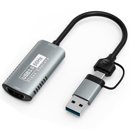 Adattatore di acquisizione HD HU-08A 1080P 60Hz da HDMI a USB 3.0 / Type-C, scheda di acquisizione video 2 in 1