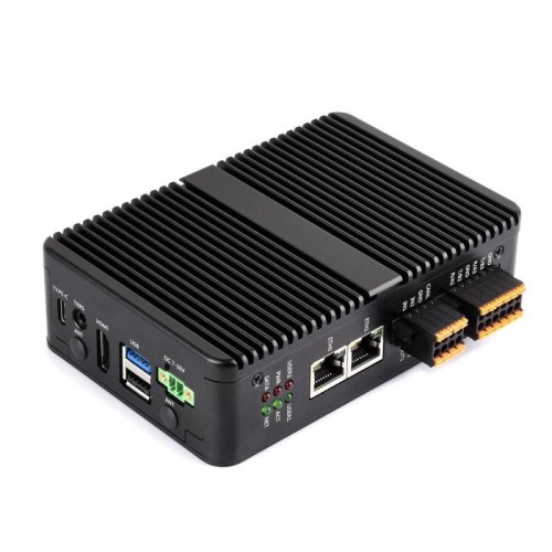 Computer industriale Waveshare Gigabit/2.5G Dual Ethernet basato su Raspberry Pi CM5 con 4 porte RS485 (spina UK)