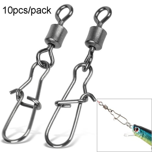 2 pezzi (10 pezzi / pacco) connettore da pesca in acciaio inossidabile perno cuscinetto rotante girevole perni a scatto accessori attrezzatura da pesca connettore (8 (22 mm))