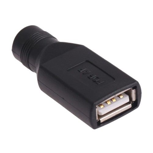Connettore adattatore da USB femmina a 5,5 x 2,1 mm femmina