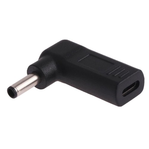 Connettore adattatore a gomito da USB-C / Type-C femmina a 4,5 x 3,0 mm maschio (blu)