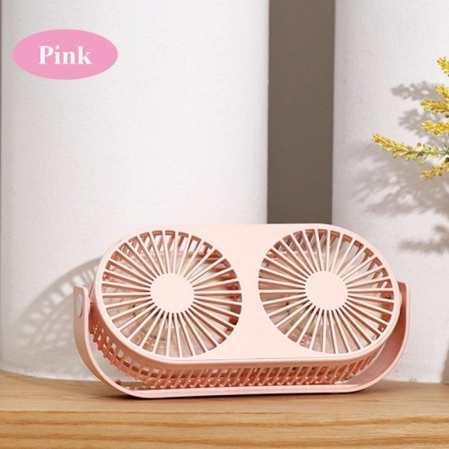 Mini ventilatore USB da tavolo a doppia foglia piccolo Bean desktop (rosa)