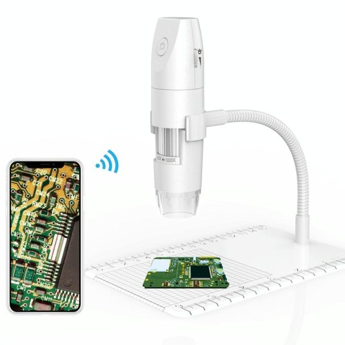 Microscopio digitale USB Smart Wifi regolabile 316 50-1000X (bianco)