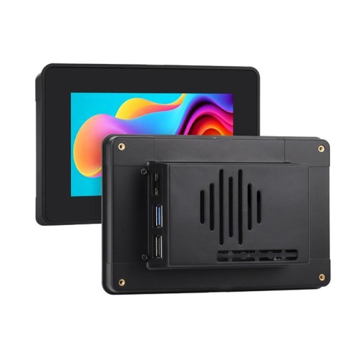 WAVESHARE Schermo touchscreen capacitivo DSI da 5 pollici con pannello in vetro temperato IPS, specifiche: con custodia