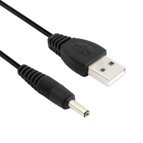 Cavo di alimentazione da USB maschio a CC 3,5 x 1,35 mm, lunghezza: 1,2 m (nero)