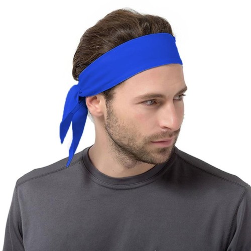 Unisex traspirante elastico esercizio yoga palestra bandana fascia fascia per la testa fascia sciarpa avvolgere, dimensioni: 1.2 * 0.06 m (blu)