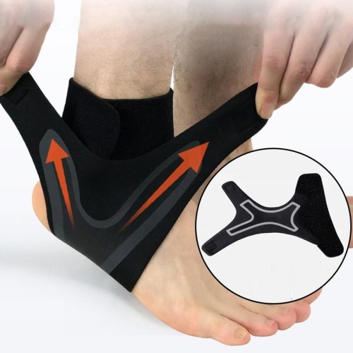 2 PCS Supporto per caviglia sportivo Elastico ad alta protezione Attrezzatura per caviglia sportiva Sicurezza Running Supporto per cavigliera da basket, Taglia: M (a destra)
