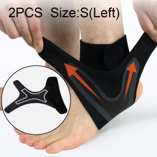 2 PCS Supporto per caviglia sportivo Elastico ad alta protezione Attrezzatura per caviglia sportiva Sicurezza Running Supporto per cavigliera da basket, Taglia: S (a destra)