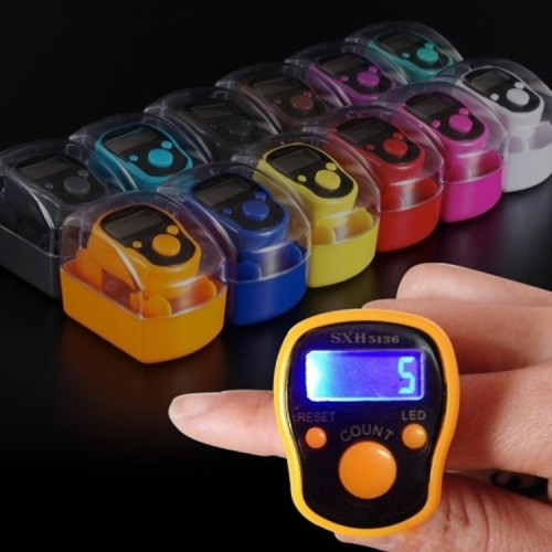 Contapassi elettronico digitale multifunzione per calorie salutari con clip in vita, Contatore ad anello di alta qualità con luce LED, contatore elettronico ad anelli, consegna a colori casuali