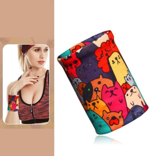 Braccialetti elastici sportivi per fitness, assorbenti del sudore, ideali per giocare a palla, andare in bicicletta, asciugare il sudore, braccialetti anti-freddo, Specifiche: S(Faile)
