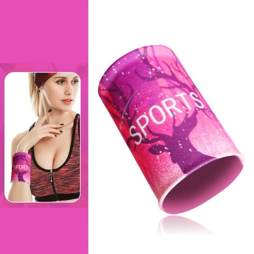 Braccialetti elastici per fitness sportivo che assorbono il sudore giocando a palla cavalcando asciugandosi i braccialetti freddi del sudore, specifica: M (Dragon Tiger Jumps)