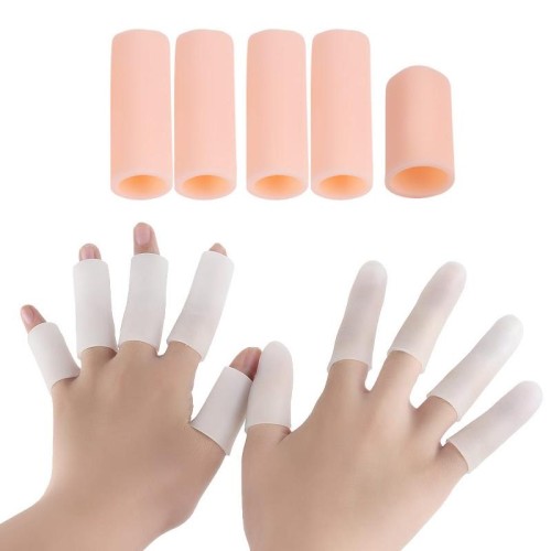 5 pezzi/set gel per ditali protettivi per crepe sulle articolazioni delle mani, colore: tonalità della pelle stile aperto