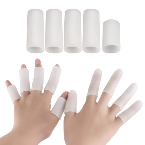 5 pezzi/set di protezioni per le crepe sulle articolazioni delle mani in gel per ditali, colore: bianco stile aperto