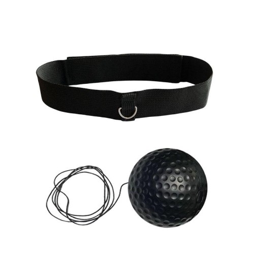 Palla da allenamento per riflessi da boxe, fitness indoor, sport ricreativi, combattimento, combattimento con fascia, palla da boxe, colore: palla PU nera