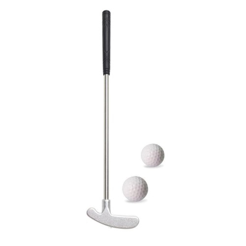 Putter da mini golf da 15,8 cm in acciaio inossidabile 304 con 2 palline argento