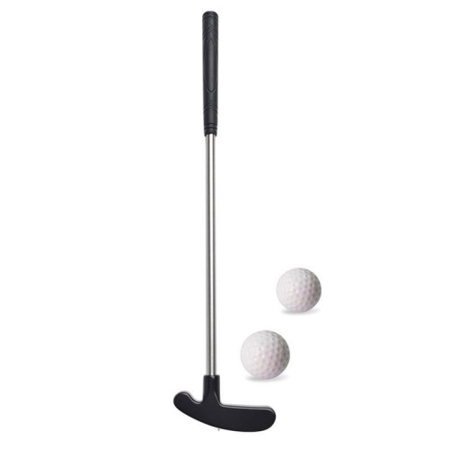 Putter da mini golf da 15,8 cm in acciaio inossidabile 304 con 2 palline nere