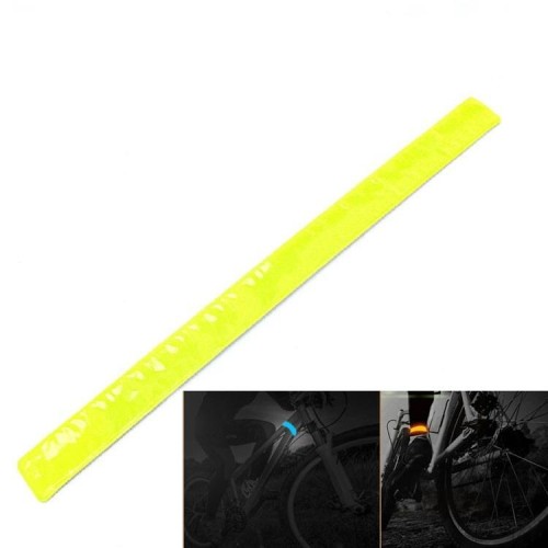 4 PCS Bici da bicicletta Fascia da ciclismo Braccio Gamba Pantaloni Cinturino riflettente Riflettore di sicurezza (Giallo)