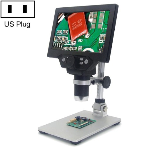 G1200 7 pollici LCD Schermo 1200X Microscopio da tavolo digitale elettronico portatile, spina UK