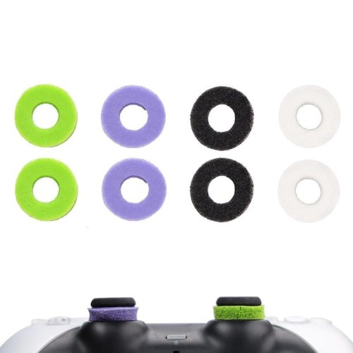 XDcase 8 anelli di precisione in silicone morbido per PS4 / PS5 / Xbox / Switch / Google Stadia (Nero/Viola/Bianco/Verde)