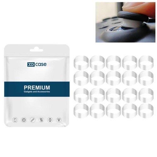 XDcase Confezione da 20 protezioni in silicone invisibili per joystick per PS5 / PS4 / Xbox / ROG Ally (bianche)