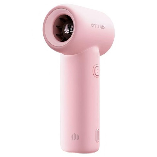 L03 Mini ventilatore portatile silenzioso ad alta velocità con display digitale (rosa)