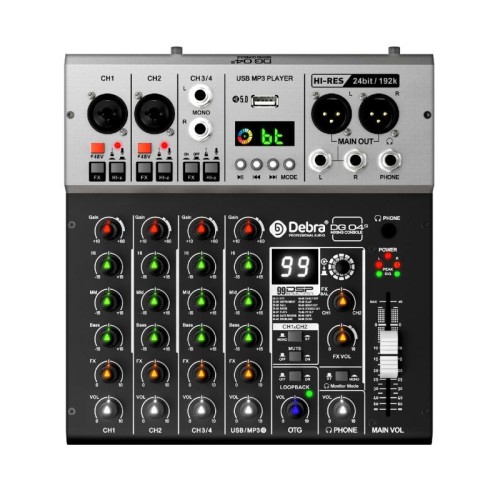 Scheda audio mixer DEBRA DG04S a 4 canali, 24 bit/192 kHz (spina USA)