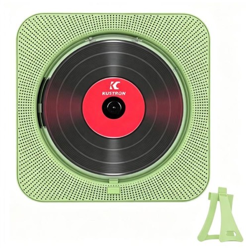 Lettore CD ricaricabile a parete KUSTRON, altoparlante Bluetooth, lettore musicale con custodia, dimensioni: spina UE (viola)