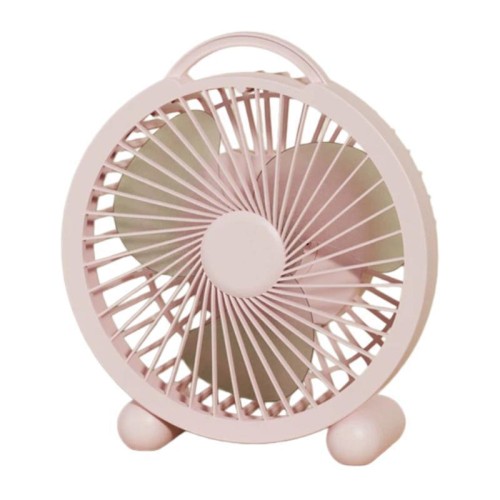 Ventilatore da tavolo portatile ad alta velocità per dormitorio e ufficio, specifiche: 6 pollici, ricaricabile, rosa