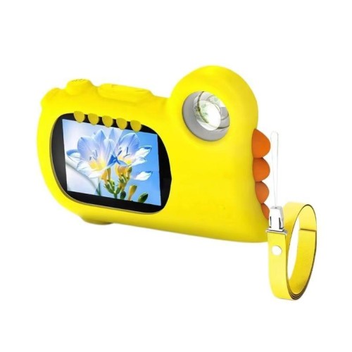 Microscopio elettronico per bambini HM020i con funzione foto e video, ideale per esplorare l'ambiente esterno (giallo).