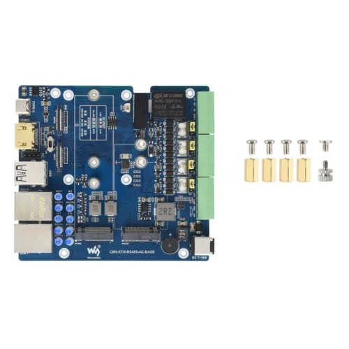 La scheda di espansione multifunzione Waveshare 34251 CM5 Gigabit/2.5G Dual Ethernet supporta la comunicazione industriale RS485, il modulo 4G/5G e l'uscita video 4K.