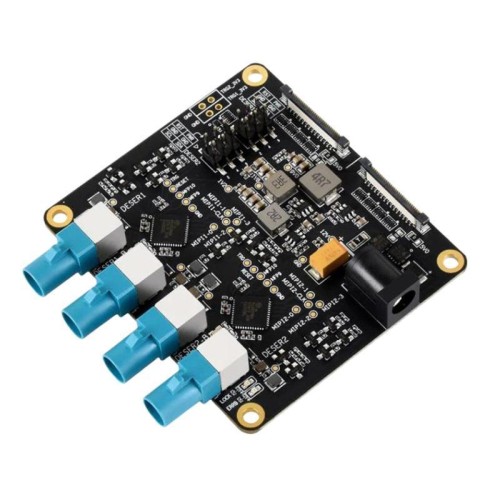 Scheda adattatore per fotocamera GMSL a 4 canali Waveshare 34128, dotata di deserializzatore MAX9296, per Raspberry Pi 5, spina europea.