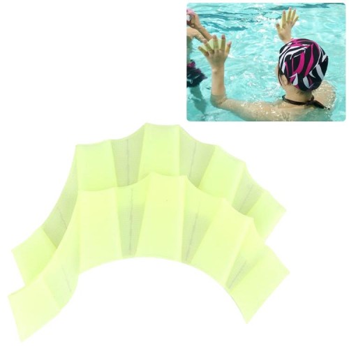 Guanti da nuoto in silicone flessibili di dito (dimensioni Samll) (verde)