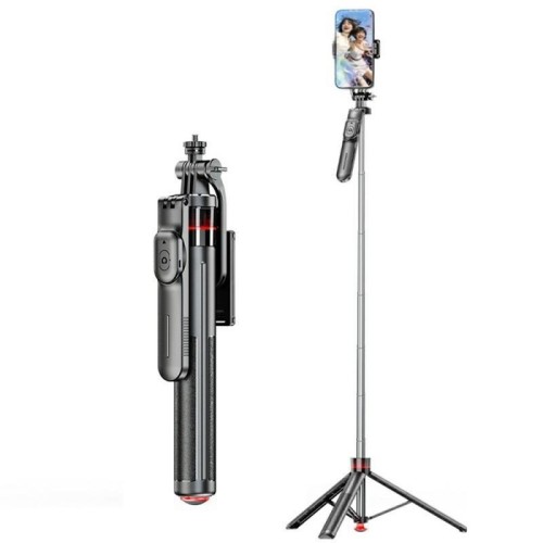F05 Supporto per telefono con telecomando estensibile per selfie stick e treppiede per fotografia e vlogging