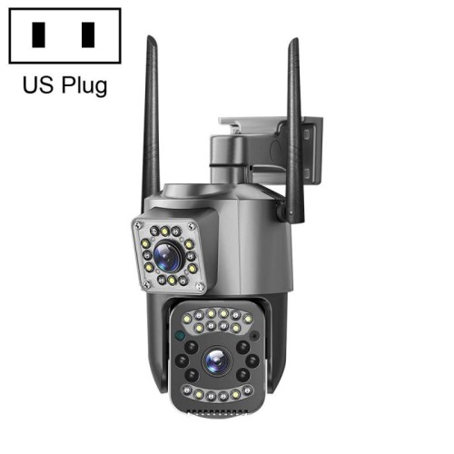 Telecamera di sorveglianza panoramica HD WiFi V380 Pro da 2 MP con doppia lente (spina USA)