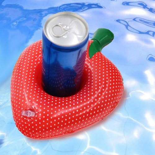Portabicchieri galleggiante per bevande d'acqua sottobicchiere gonfiabile a forma di fragola da 10 pezzi