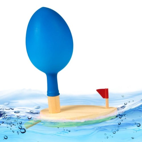 Giocattoli per bambini Giocattoli da bagno in legno per bambini in barca a palloncino in legno