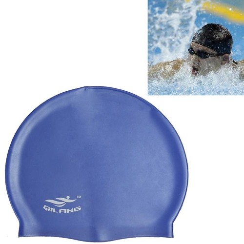 Cuffia da nuoto in silicone impermeabile tinta unita per adulti (argento)
